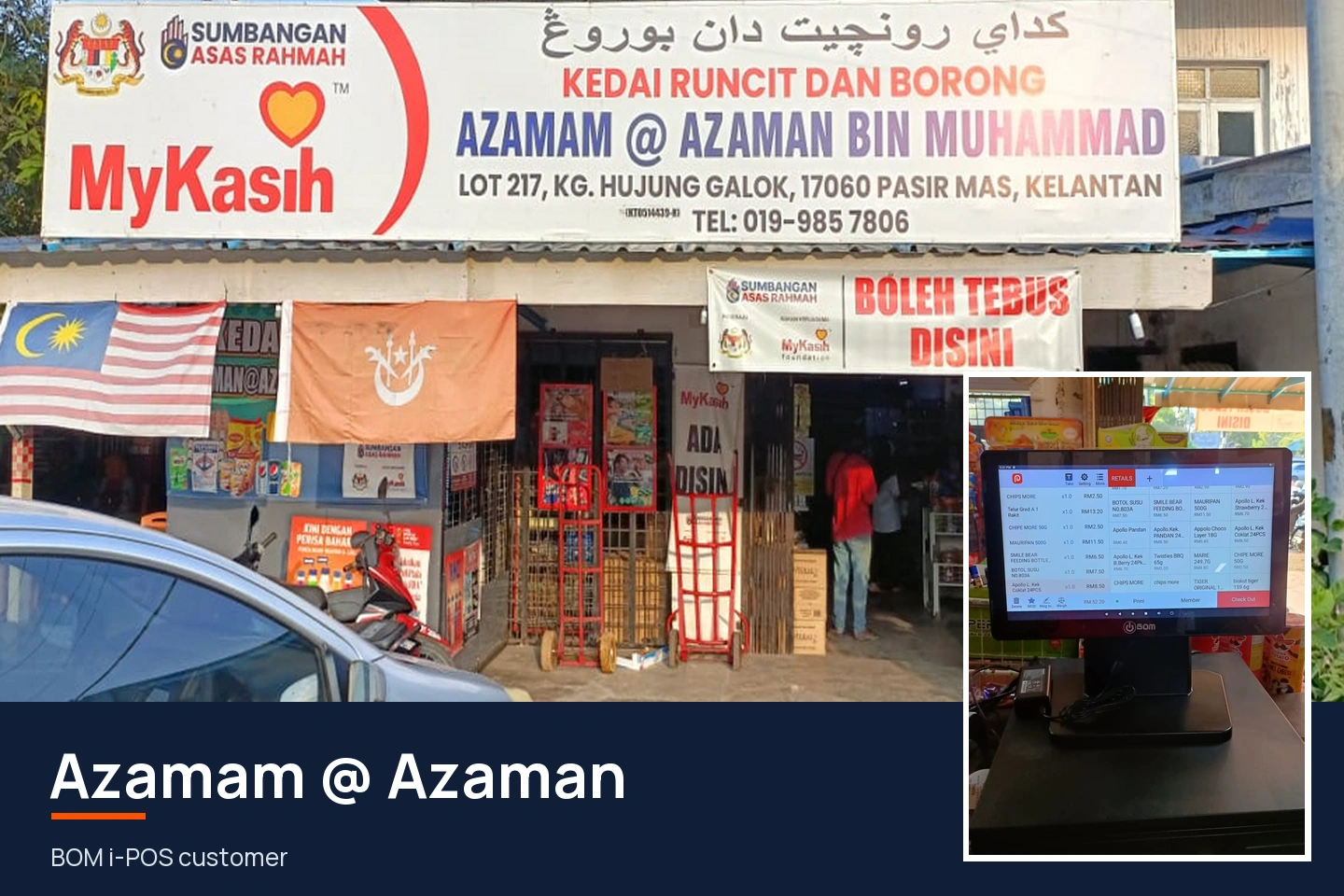 Azamam @ Azaman storefront and BOM i-POS setup.